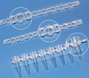 BRAND® PCR tubes and caps, strips of 8