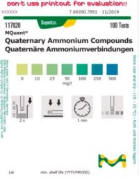 MQuant® Quaternary Ammonium Compounds,  colorimetric, 10-500 mg/L