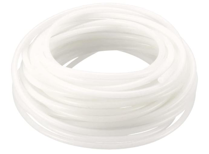 Silicone Tubing 6mm Inner Diam, 10mm Outer Diam, White