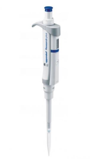 Eppendorf® Research plus G, single-channel, variable pipette, volume 0.5-5 mL