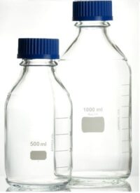 BRAND® laboratory bottles, graduated with screw cap
