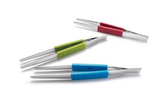 Filter forceps, blunt end, stainless steel