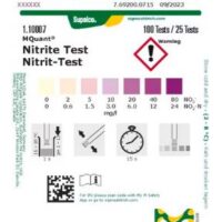 Nitrite Test Strips, colorimetric 2-80 mg/L (NO₂⁻), MQuant®