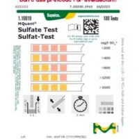 MQuant® Sulfate Test Strips, colorimetric 200-1600 mg/L (SO₄²⁻)